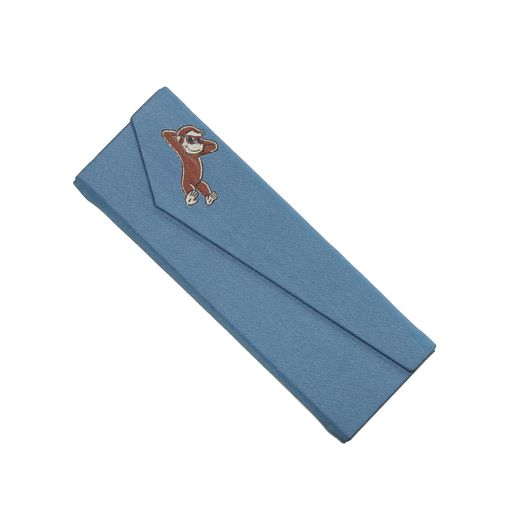 [おさるのジョージ]携帯ケースワンポイント柄折り畳み式メガネケースUNDW0921VG青眼鏡ケース折り畳みキ..