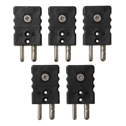 林電工(HayashiDenko)熱電対用標準形コネクタープラグJタイプ黒50x25.4x12.8mm5個入りSHM-J-5P