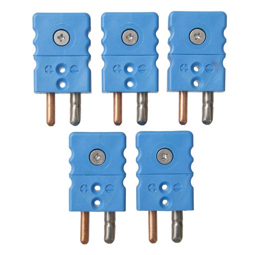 林電工(HayashiDenko)熱電対用標準形コネクタープラグTタイプ青50x25.4x12.8mm5個入りSHM-T-5P
