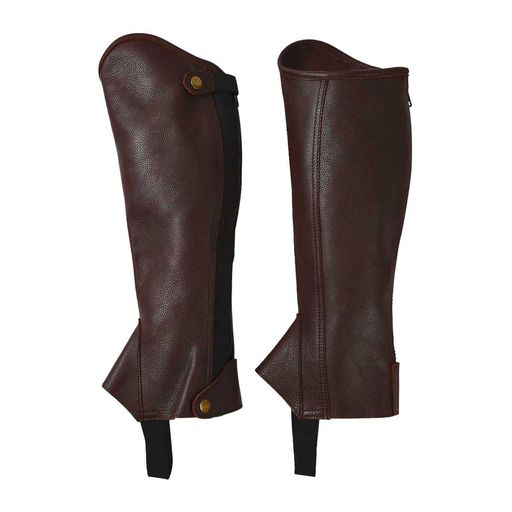 [エクリベルタ]ソフトレザーハーフチャップスEQ-CH-1922ダークブラウンL