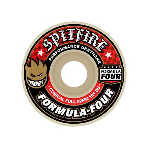 スピットファイヤーSPITFIREスケートボードウィールF4FORMURAFOUR52mmスピットファイア独自の高品質ウレタンを使用クラシック