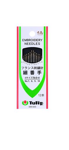 チューリップ(TULIP)フランス刺繍針(細番手取合せ)DEN023
