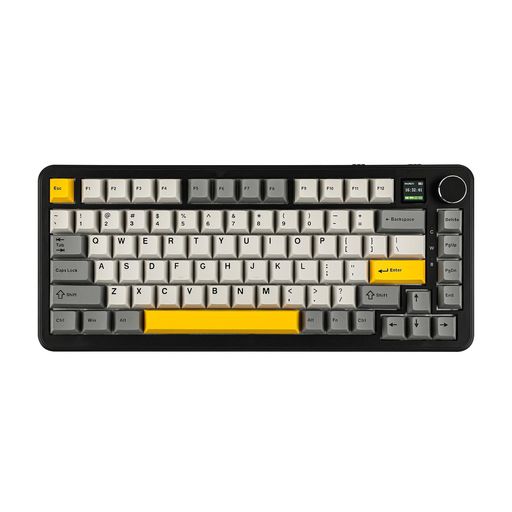 MechLands AJAZZ AK820 MAX HE ホール効果ゲーミングキーボード 調整可能なアクチュエーション スクリーン&ノブ付き 3モードワイヤレスラピッド磁気キーボード クリーミーなガスケット RGBバック…