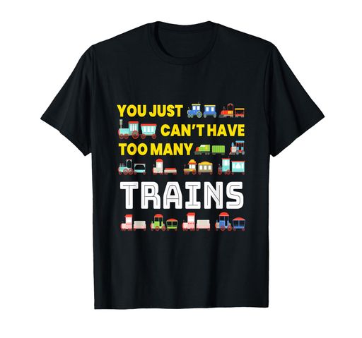 あまりにも多くの列車Iモデル鉄道鉄道模型列車子供Tシャツ