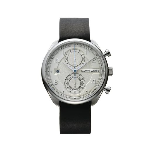 [MASTERWORKS]マスターワークスmasterworks腕時計Quattro002MW07SI-EDBKG8腕時計メンズ日本製クォーツ41mmレザーベルトメンズウォッチクロノグラフ黒