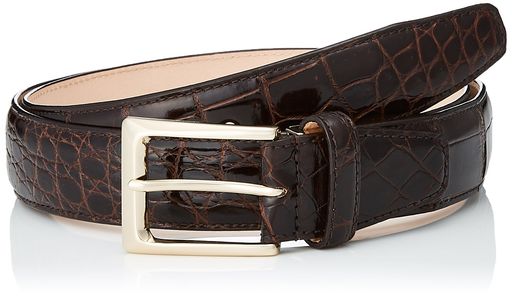 [ミカド]ミカドクロコダイルベルト770016MK770016メンズチョコ日本ウェスト95cmまで対応(FREEサイズ)