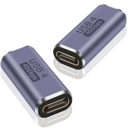 Poyiccot USB Type C 延長アダプタ メス to メス USB C 中継アダプタ[40Gbps高速転送 PD 100W/5A 急速充電対応 8K@60Hz映像出力] タイプC 延長コネクタ 対応 USB 4.0 Type C ケーブル