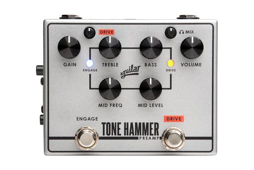 軽量でコンパクトなデザインにToneHammerの象徴的な回路を搭載した、新しいToneHammerプリアンプ『V2』。 ベースとトレブルのコントロールに加え、完全にスイープ可能なミッドレンジ周波数を備えています。 ゲイン・コントロールと並んで、サウンドを微調整する為のコントロールを装備。 ヘッドフォン出力とAux入力が追加。外出先でも自宅でも、練習のお供に最適です。 18V動作により、ToneHammerは十分なヘッドルームを持ちます。