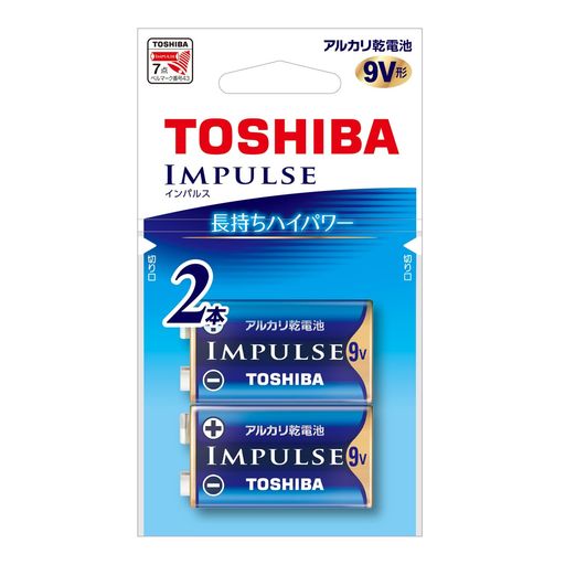 東芝(TOSHIBA)アルカリ乾電池9V形2本入6LR61H2EC