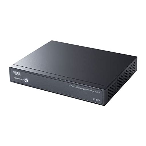 全ポートが最大転送速度2.5ギガビット(2.5GBASE-T)/ギガビット(1000BASE-T)通信に対応した5ポートスイッチングハブです。※理論値です。※2.5GBASE-Tの環境で動作させるためには接続されるネットワーク機器、LANケーブルなどのネットワーク環境が2.5GBASE-T(IEEE802.3bz)をサポートしている必要があります。 従来のギガビットハブ(最大転送速度1Gbps)と比較し約2.5倍(理論値)のスピードで超高速データ転送を実現できます。※理論値です。※2.5GBASE-Tの環境で動作させるためには接続されるネットワーク機器、LANケーブルなどのネットワーク環境が2.5GBASE-T(IEEE802.3bz)をサポートしている必要があります。 強力マグネットを搭載しスチール製デスクやキャビネットなどにしっかり固定できます。 メタルケース採用のコンパクトデザインなので、設置場所を選びません。 ループ検知機能を搭載しており、ループ障害を知らせます。※同機能を持つ他社製品との混在環境では、動作が不安定になる恐れがあります。