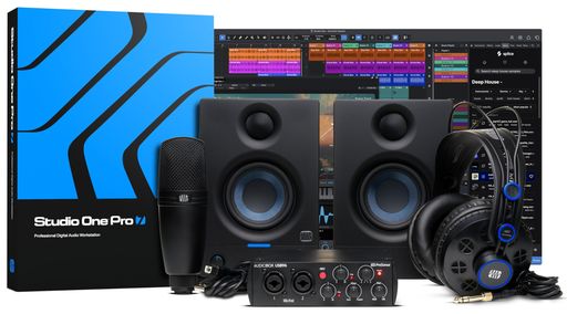 PreSonusAudioBoxUSB96バンドル-USBオーディオインターフェイス、ギター用XLRインターフェイス、PC&Mac用デバイス、StudioOnePro、音楽制作、ホームスタジオによる完全録音パッケージ