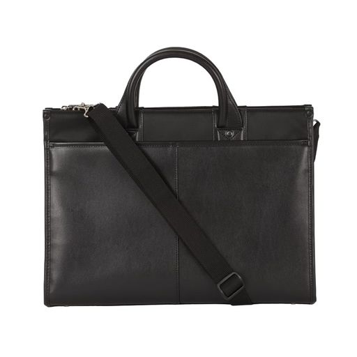 [ヨウフクノアオヤマ]ビジネスバッグメンズA4ファイル底鋲ショルダーベルト撥水加工軽いブラック黒通勤..