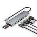 WAVLINKUSBCハブ7-in-1ドッキングType-CマルチポートアダプターPD100W電力供給HDMI4K@30Hz-SDTFカードスロットPC用USB3.05GbpsデータポートWindows11.10以降