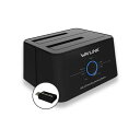 WAVLINKUSB3.0-SATAデュアルベイ外付けハードドライブドッキングステーションドックデュプリケーター2.5/3.5インチHDD/SSDMAX2x16TBUSBA-USBCコンバーター電源アダプター(2)