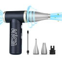 「セット」KiCAJetFan2S多機能電動エアダスター(黒色)&吸塵アクセサリー、電子機器、車、家庭用、PC掃除、117000RPM
