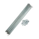 BULLSPANNスチールスポークJベンドサイクルスポーク自転車用ニップル付き263mmx2mm14G36本