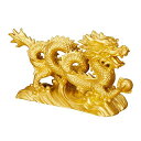 龍置物金干支辰置き物風水龍の置物金運開運招福縁起物グッズ竜金龍辰年置物正月飾りリビング玄関インテリア新年贈り物(Cゴールド)