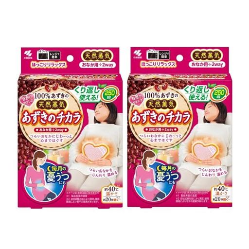 【2個セット】小林製薬あずきのチカラおなか用あずきの天然蒸気約250回x2個チンしてくり返し使える 【2個セット】小林製薬あずきのチカラおなか用あずきの天然蒸気約250回x2個チンしてくり返し使える