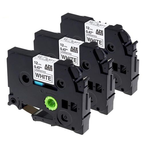 YUKIA 3個入TZE-221 TZE221 ピータッチ テープ 9MM ブラザー工業 TZEテープ 白地 黒字 ラミネートテープ TZE-221 TZE221 テープカートリッジ互換品 BROTHER P-TOUCH ピータッチ ラベルライター用