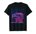 VaporwaveレトロウェーブシンセウェーブVRバーチャルリアリティヘッドセットTシャツ