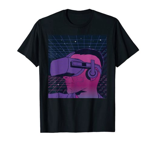 VAPORWAVE レトロウェーブシンセウェーブ VR バーチャルリアリティヘッドセット Tシャツ VAPORWAVE レトロウェーブシンセウェーブ VR バーチャルリアリティヘッドセット Tシャツ