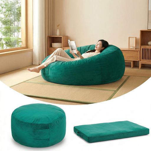 ビーズクッション ソファベッド ビーズソファ ビーズソファ クッションソファ ウレタンフォーム 高反発 ソファからベッドに変身 一人掛け 大きめ おしゃれ 座椅子 洗える カバー 1人掛け…