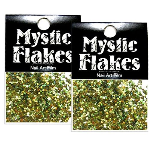 ミスティックフレースネイル用ストーンオーロラグリーンサークル1mm0.5g2個セット