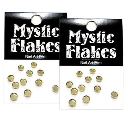 ミスティックフレースネイル用ストーンストーンディッシュサークルゴールド3mm10P2個セット