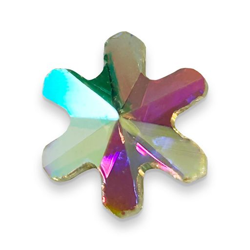 AURORAクリスタルリボリスノーフレーク-フラットバック5mmクリスタルAB18pcs