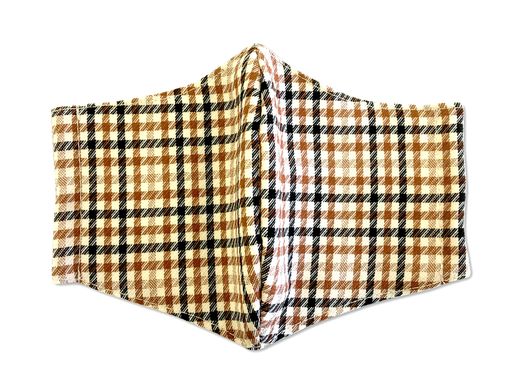 (0843-2)宇仁繊維日本製チェック柄ドビーマスクファッションマスク布マスクフィルターポケット付き【ブ..