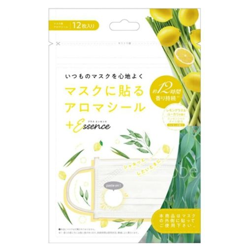 プラスエッセンスマスクアロマシールレモングラス&ユーカリの香りマスク用アロマシール12枚入り