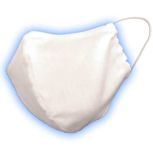 マスク冷感夏用クール涼感アイスコットン日本製洗える繰り返し使える立体綿大人布マスクホワイト-