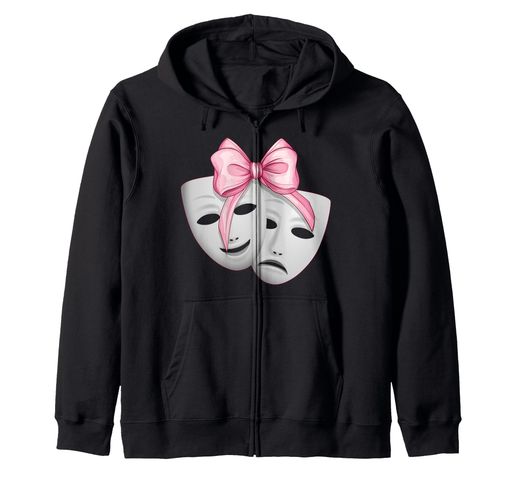 コケット弓劇場マスクドラマ俳優女優ピンク女の子ママジップパーカー
