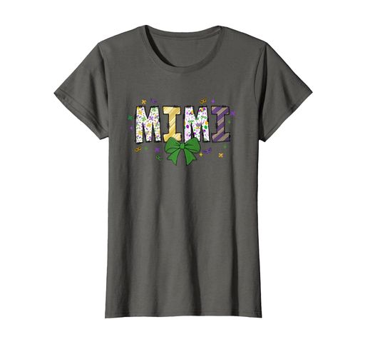 MimiMardiGrasパターンコケットリボンマスクお揃いファミリーTシャツ