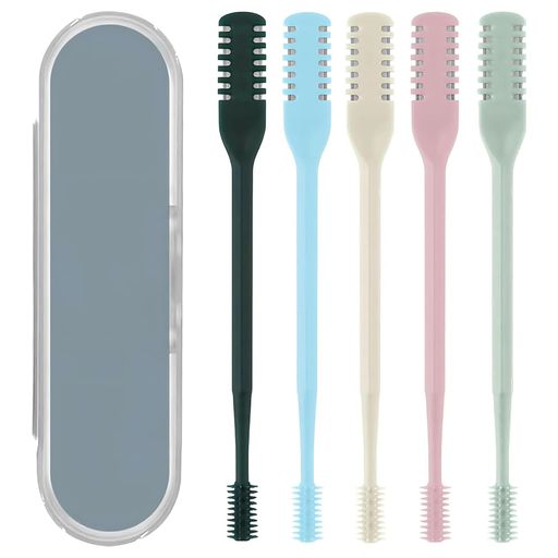 Aquafix 鼻毛カッター 5個入り 収納ボックス付き 鼻毛切りハサミ 両面ずれ刃 簡単 安全 無痛 便利 鼻腔を傷つけません 携帯 便利 男女兼用