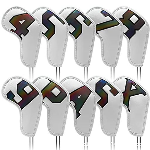 1.10個/セット(4,5,6,7,8,9,A,P,S,X を含む) 2.マグネットクロージャーは着脱が簡単で、ほとんどのクラブに最適です。 3.高品質のPU防水素材、3層の合成皮革、スポンジの中間層がクラブを全面的に保護します。 4.ユニークな外観デザイン、カラフルな革の数字、キューをマークしやすい。 5.ゴルフファンのお気に入りの素晴らしい贈り物。