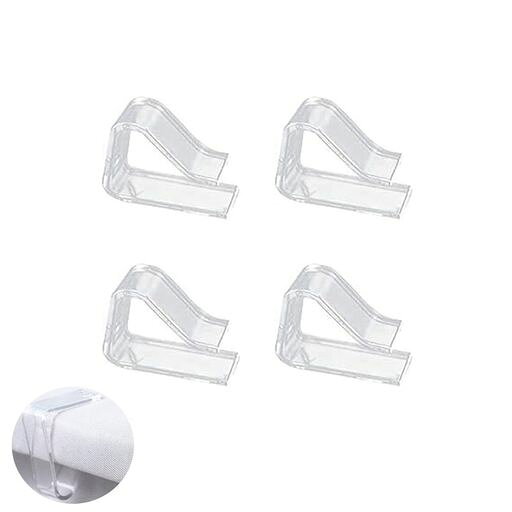 YIXINLYMYテーブルクロス止め固定用テーブルクロスクリップ【4個入り】2~3.5cm対応デスクボードクリアータイプ滑り止め結婚式卒業防風北欧