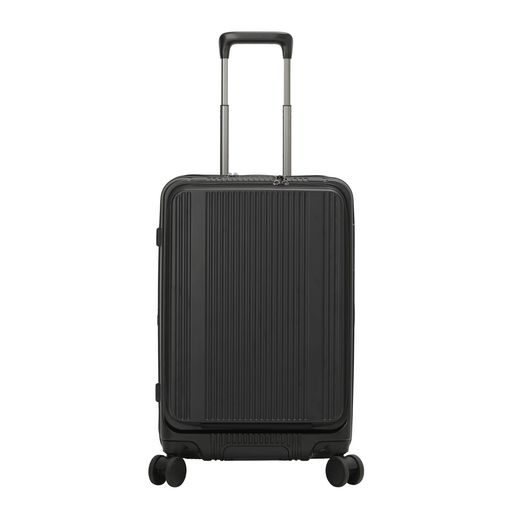  スーツケース Inter City BS フロントオープン 拡張機能付き 54-62L 54L 4.4kg マットブラック