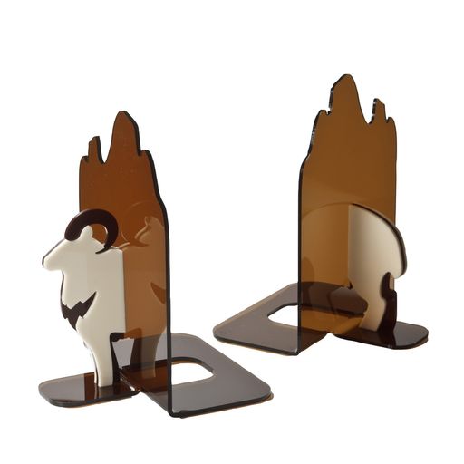 アイコレクション本立てブックエンド滑り止め日本製透明本棚ブックスタンドおしゃれかわいいヤギブラウン挟み込む本大人DESKTOPNATUREギフトプレゼント祝いか...