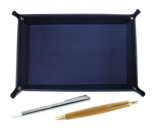 日本製シボ牛革ペントレイ青金属製指示棒とメイプル木軸レトロ・シャープペンセットTRAL-701S-HS47SSP