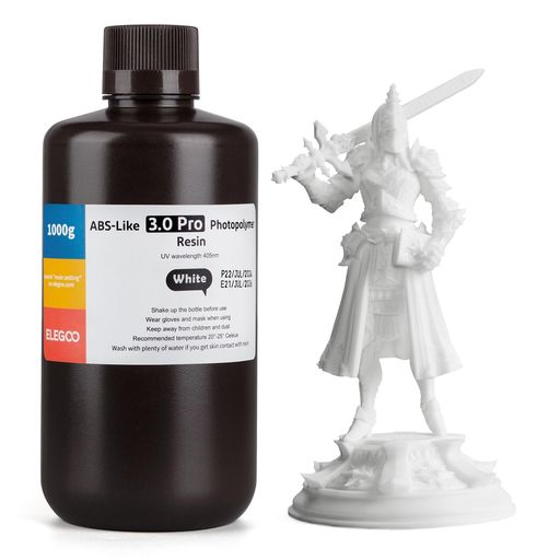 ELEGOO ABSライク3.0 Pro 3Dプリンター用レジン ホワイト 1000g