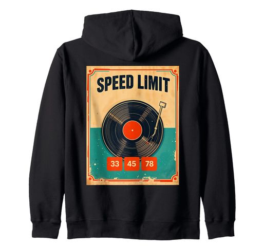 33 45 78 RPM 制限速度 レトロ ビニール レコード ターンテーブル DJ ジップパーカー daily-store-10209247 アクアデイリーストア パッケージ画像