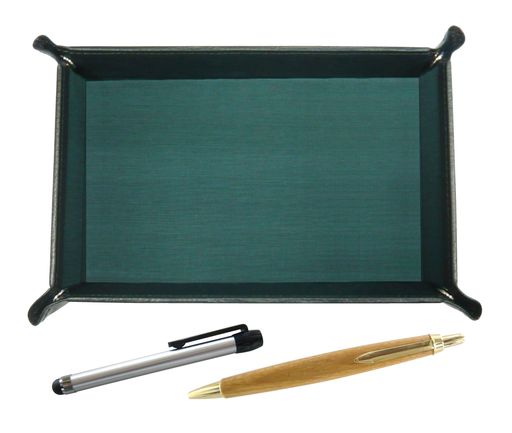 日本製モスグリーン牛革ペントレイメタルタッチ棒銀とメイプル木軸レトロ・シャープペンセットTRAMG-AL..