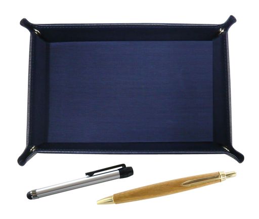 日本製シボ牛革ペントレイ青メタルタッチ棒銀とメイプル木軸レトロ・シャープペンセットTRAL-ALST-HS47..