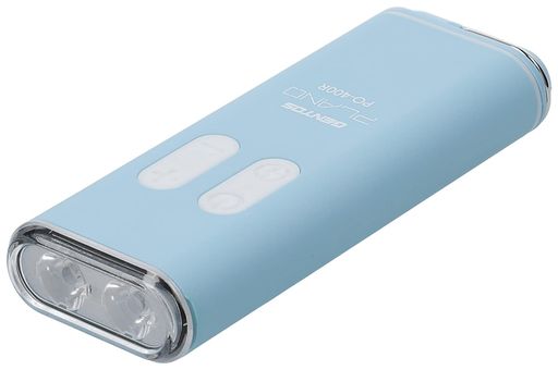 サイズ:約幅36x奥行16x高さ95.5mm、本体重量:約47g セット内容・付属品:本体、USBType-Cケーブル(50cm)、専用充電池(内蔵) 明るさ:Max/400ルーメン、High/200ルーメン、Mid/120ルーメン、Eco/50ルーメン、Min/20ルーメン、使用電池:専用充電池(内蔵) 実用点灯:Max/2時間、High/4時間、Mid/9時間、Eco/14時間、Min/25時間、点滅/20時間 機能:2m落下耐久、耐塵・防滴仕様(IP64準拠)、最大照射距離:約78m