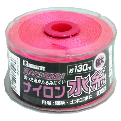BIGMAN(ビッグマン) リール巻ナイロン水糸 極太 ピンク LE-190