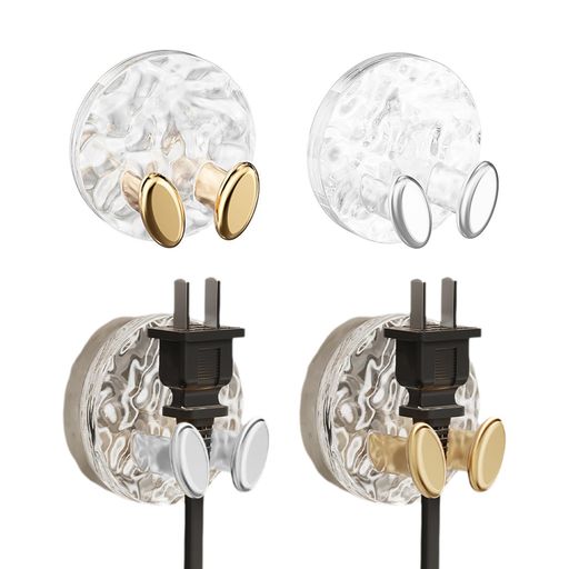 フックプラグホルダー穴あけ不要コンセントフック壁掛けプラグオーガナイザー多用途壁フック粘着フック..