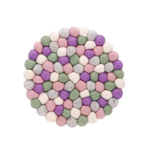 丸眞鍋敷きネパールポコポコラウンドネパール海外製品なべしき鍋敷コースターポットマットぬの布0395013200