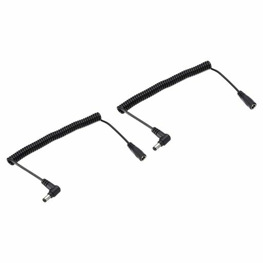 PATIKIL5フィート5.5mmx2.5mmオス-メスDC電源ケーブル2個直角ワイヤアダプタコイル状延長ケーブルコー..