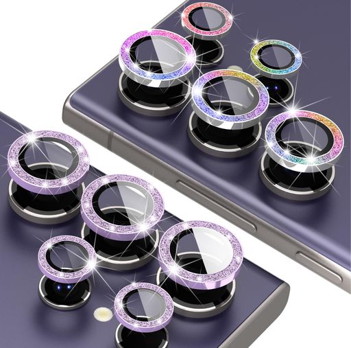SuomanforSamsungGalaxyS24Ultraカメラレンズ保護フィルム(2セット)ピカピカの9H強化ガラスカメラ保護カバー-カラー+パープル SuomanforSamsungGalaxyS24Ultraカメラレンズ保護フィルム(2セット)ピカピカの9H強化ガラスカメラ保護カバー-カラー+パープル